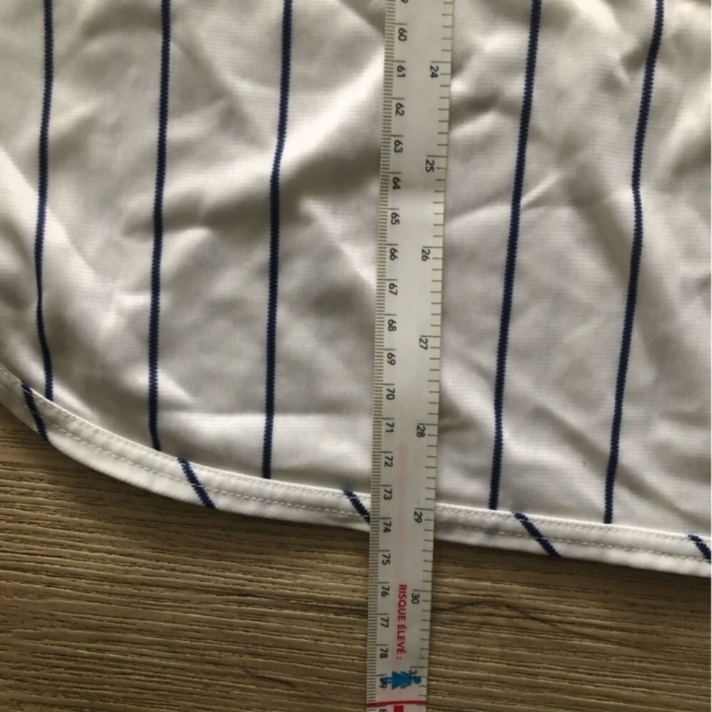 Vintage New York Yankees Striped Jersey in White and Black - Picture 11 of 11
